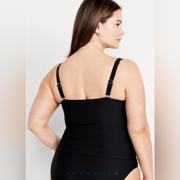 🆕 Old Navy Women's Underwire Tankini Swim Top Black Large 12-14 - Picture 7 of 16